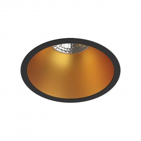 DK3026-BG Встраиваемый светильник, IP 20, 10 Вт, GU5.3, LED, черный/золотой, пластик в Губкинском - gubkinskiy.ok-mebel.com | фото