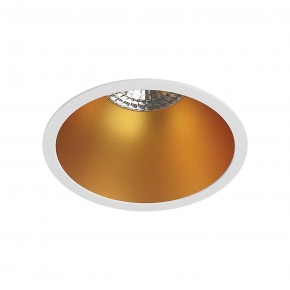 DK3026-WG Встраиваемый светильник, IP 20, 10 Вт, GU5.3, LED, белый/золотой, пластик в Губкинском - gubkinskiy.ok-mebel.com | фото