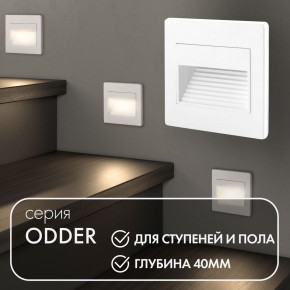 DK3050-WH Светильник встраиваемый в стену, IP 20, LED 3000, 1 Вт, белый, пластик в Губкинском - gubkinskiy.ok-mebel.com | фото 5