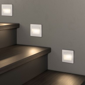 DK3050-WH Светильник встраиваемый в стену, IP 20, LED 3000, 1 Вт, белый, пластик в Губкинском - gubkinskiy.ok-mebel.com | фото 6