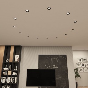 DK3055-BK Встраиваемый светильник, IP 20, 10 Вт, GU5.3, LED, черный, пластик в Губкинском - gubkinskiy.ok-mebel.com | фото 3