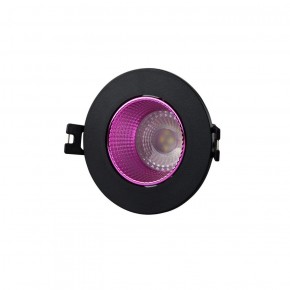 DK3061-BK+PI Встраиваемый светильник, IP 20, 10 Вт, GU5.3, LED, черный/розовый, пластик в Губкинском - gubkinskiy.ok-mebel.com | фото