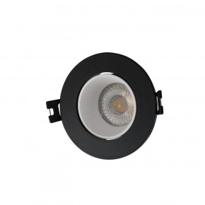 DK3061-BK+WH Встраиваемый светильник, IP 20, 10 Вт, GU5.3, LED, черный/белый, пластик в Губкинском - gubkinskiy.ok-mebel.com | фото