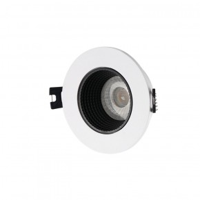 DK3061-WH+BK Встраиваемый светильник, IP 20, 10 Вт, GU5.3, LED, белый/черный, пластик в Губкинском - gubkinskiy.ok-mebel.com | фото
