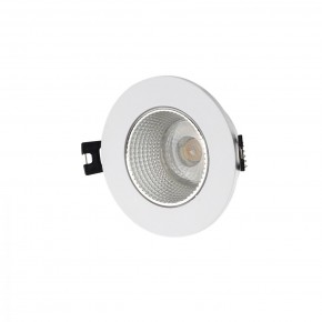 DK3061-WH+CH Встраиваемый светильник, IP 20, 10 Вт, GU5.3, LED, белый/хром, пластик в Губкинском - gubkinskiy.ok-mebel.com | фото