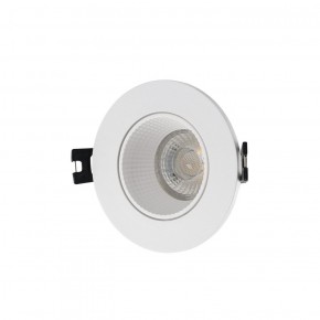 DK3061-WH Встраиваемый светильник, IP 20, 10 Вт, GU5.3, LED, белый/белый, пластик в Губкинском - gubkinskiy.ok-mebel.com | фото 1