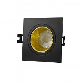 DK3071-BK+YE Встраиваемый светильник, IP 20, 10 Вт, GU5.3, LED, черный/желтый, пластик в Губкинском - gubkinskiy.ok-mebel.com | фото 1