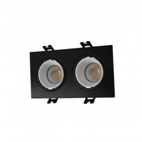 DK3072-BK+WH Встраиваемый светильник, IP 20, 10 Вт, GU5.3, LED, черный/белый, пластик в Губкинском - gubkinskiy.ok-mebel.com | фото 1
