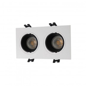 DK3072-WH+BK Встраиваемый светильник, IP 20, 10 Вт, GU5.3, LED, белый/черный, пластик в Губкинском - gubkinskiy.ok-mebel.com | фото