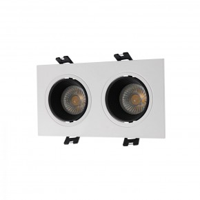 DK3072-WH+BK Встраиваемый светильник, IP 20, 10 Вт, GU5.3, LED, белый/черный, пластик в Губкинском - gubkinskiy.ok-mebel.com | фото