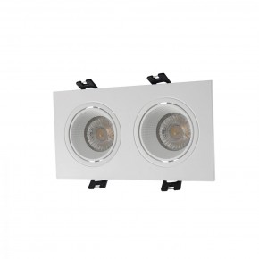 DK3072-WH Встраиваемый светильник, IP 20, 10 Вт, GU5.3, LED, белый/белый, пластик в Губкинском - gubkinskiy.ok-mebel.com | фото