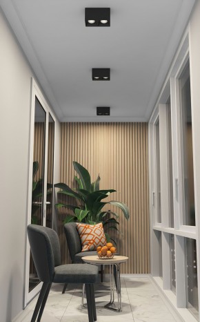 DK3085-BK+CH Светильник накладной IP 20, 10 Вт, GU5.3, LED, черный/хром, пластик в Губкинском - gubkinskiy.ok-mebel.com | фото 2