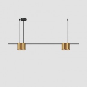 DK4061-BK+SG Подвесной светильник ORBIT, IP20, 4xGU10 LED до 15 Вт, черный + сатинированное золото, алюминий в Губкинском - gubkinskiy.ok-mebel.com | фото 2