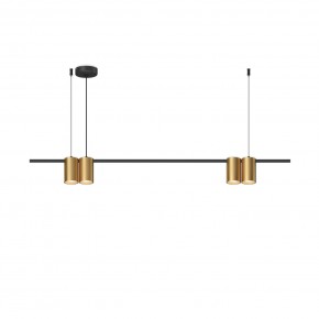 DK4061-BK+SG Подвесной светильник ORBIT, IP20, 4xGU10 LED до 15 Вт, черный + сатинированное золото, алюминий в Губкинском - gubkinskiy.ok-mebel.com | фото 3
