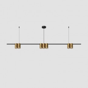 DK4063-BK+SG Подвесной светильник ORBIT, IP20, 7xGU10 LED до 15 Вт, черный + сатинированное золото, алюминий в Губкинском - gubkinskiy.ok-mebel.com | фото 2
