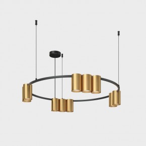 DK4065-BK+SG Подвесной светильник ORBIT , IP20, 10xGU10 LED до 15 Вт, черный + сатинированное золото, алюминий в Губкинском - gubkinskiy.ok-mebel.com | фото 2