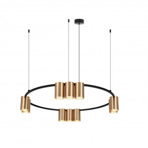 DK4065-BK+SG Подвесной светильник ORBIT , IP20, 10xGU10 LED до 15 Вт, черный + сатинированное золото, алюминий в Губкинском - gubkinskiy.ok-mebel.com | фото 3
