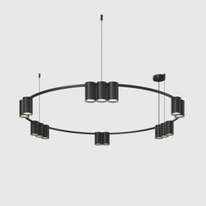 DK4067-BK Подвесной светильник ORBIT, IP20, 15xGU10 LED до 15 Вт, черный матовый, алюминий в Губкинском - gubkinskiy.ok-mebel.com | фото