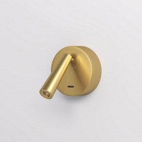 DK5072-SB Бра SHINE WALL со светодиодом, D104*H68, IP20, 3000К, 3W, RA?90, сатинированная латунь, алюминий в Губкинском - gubkinskiy.ok-mebel.com | фото 2