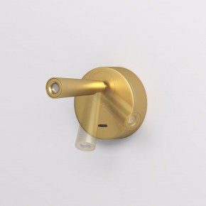 DK5072-SB Бра SHINE WALL со светодиодом, D104*H68, IP20, 3000К, 3W, RA?90, сатинированная латунь, алюминий в Губкинском - gubkinskiy.ok-mebel.com | фото 3