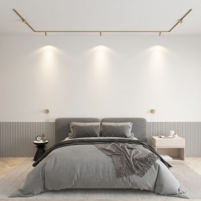 DK5072-SB Бра SHINE WALL со светодиодом, D104*H68, IP20, 3000К, 3W, RA?90, сатинированная латунь, алюминий в Губкинском - gubkinskiy.ok-mebel.com | фото 4