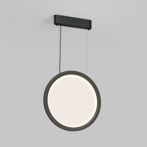 DK6604-BK Подвесной вертикальный светильник Veil со светодиодом H1500 d450 220V 36W 3000-6000K IP20 черный алюминий в Губкинском - gubkinskiy.ok-mebel.com | фото
