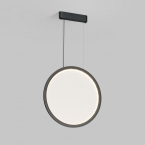 DK6606-BK Подвесной вертикальный светильник Veil со светодиодом H1700 d600 220V 48W 3000-6000K IP20 черный алюминий в Губкинском - gubkinskiy.ok-mebel.com | фото