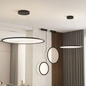 DK6606-BK Подвесной вертикальный светильник Veil со светодиодом H1700 d600 220V 48W 3000-6000K IP20 черный алюминий в Губкинском - gubkinskiy.ok-mebel.com | фото 7