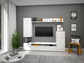 Гостиная Альфа (Белый/Белый глянец) в Губкинском - gubkinskiy.ok-mebel.com | фото 2