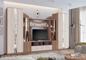 Гостиная Аллегро с 2 шкафами вариант-5 (Ясень светлый/тёмный) в Губкинском - gubkinskiy.ok-mebel.com | фото 3