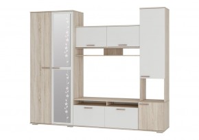 Гостиная Лукас (Сонома/Белый) в Губкинском - gubkinskiy.ok-mebel.com | фото 2