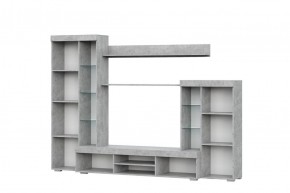 Гостиная МГС 5 (Цемент светлый/Белый) в Губкинском - gubkinskiy.ok-mebel.com | фото 2
