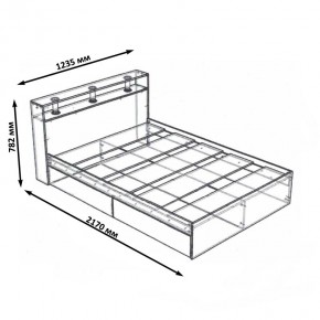 Камелия Кровать 1200, цвет дуб сонома, ШхГхВ 123,5х217х78,2 см., сп.м. 1200х2000 мм., без матраса, основание есть в Губкинском - gubkinskiy.ok-mebel.com | фото 5