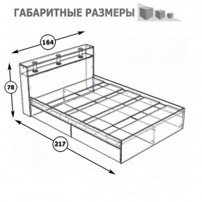 Камелия Кровать 1600, цвет белый, ШхГхВ 163,5х217х78,2 см., сп.м. 1600х2000 мм., без матраса, основание есть в Губкинском - gubkinskiy.ok-mebel.com | фото 3