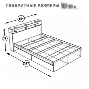 Камелия Кровать 1800, цвет белый, ШхГхВ 183,5х217х78,2 см., сп.м. 1800х2000 мм., без матраса, основание есть в Губкинском - gubkinskiy.ok-mebel.com | фото 4