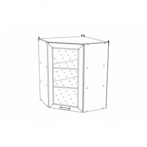 КГ "Агава" ВВУС550 Шкаф навесной угловой h 900 Лиственница светлая в Губкинском - gubkinskiy.ok-mebel.com | фото