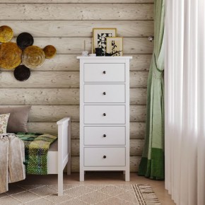 Комод 05 Кантри белый с пятью ящиками в Губкинском - gubkinskiy.ok-mebel.com | фото 4