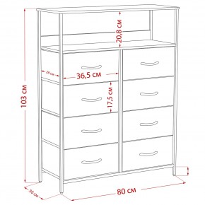 Комод Leset Локи 8 ящ. с полкой в Губкинском - gubkinskiy.ok-mebel.com | фото 12