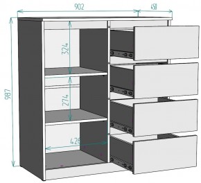 Комод Мальта K115 в Губкинском - gubkinskiy.ok-mebel.com | фото 2