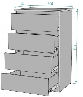 Комод Мальта K131 в Губкинском - gubkinskiy.ok-mebel.com | фото 2