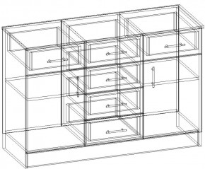 СОФИЯ Комод К1200 2Д (венге/дуб белфорт) в Губкинском - gubkinskiy.ok-mebel.com | фото 3