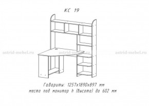 Компьютерный стол №19 (Анкор темный) в Губкинском - gubkinskiy.ok-mebel.com | фото 3