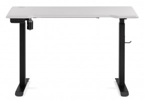 Компьютерный стол Маркос с механизмом подъема 120х75х75 белая шагрень / черный в Губкинском - gubkinskiy.ok-mebel.com | фото 3