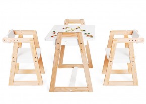 Комплект детской мебели стол и  два стула Я САМ "Лофт-Дуо" (Белый) в Губкинском - gubkinskiy.ok-mebel.com | фото