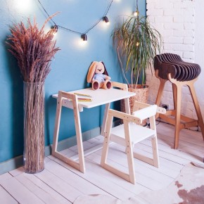 Комплект детской мебели стол и  два стула Я САМ "Лофт-Дуо" (Белый) в Губкинском - gubkinskiy.ok-mebel.com | фото 10