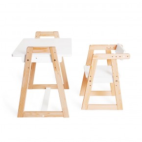 Комплект детской мебели стол и  два стула Я САМ "Лофт-Дуо" (Белый) в Губкинском - gubkinskiy.ok-mebel.com | фото 8