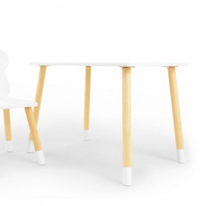 Комплект детской мебели стол и стул Корона (Белый/Белый/Береза) в Губкинском - gubkinskiy.ok-mebel.com | фото 2