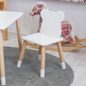 Комплект детской мебели стол и стул Мишутка (Белый/Белый/Береза) в Губкинском - gubkinskiy.ok-mebel.com | фото 3