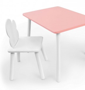 Комплект детской мебели стол и стул Облачко (Розывый/Белый/Белый) в Губкинском - gubkinskiy.ok-mebel.com | фото 1