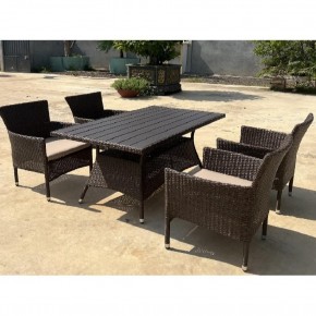 Комплект мебели из иск. ротанга AM-196B/T196 Brown 4Pcs (4+1) в Губкинском - gubkinskiy.ok-mebel.com | фото 3